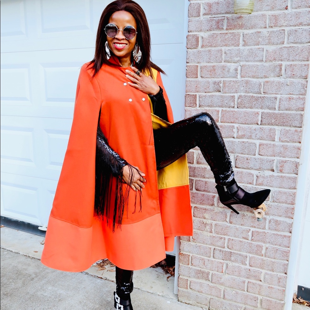 Yellow Cape Collar Top main image 1